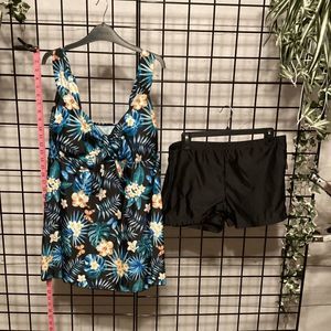 Tankini Swim Dress Two Piece Bra Pads P88 B